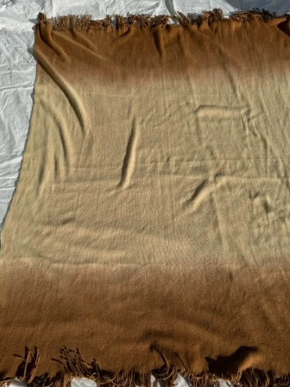 Martha Stewart Throw Blanket Ombre yellow Brown 62